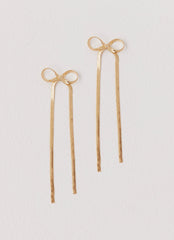 Tinka Bow Earrings - Gold