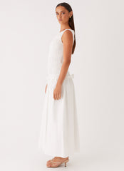Vienna Anna Ruffle Maxi Dress - Ivory