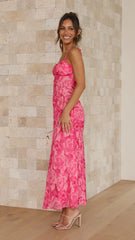 Margie Midi Dress - Pink